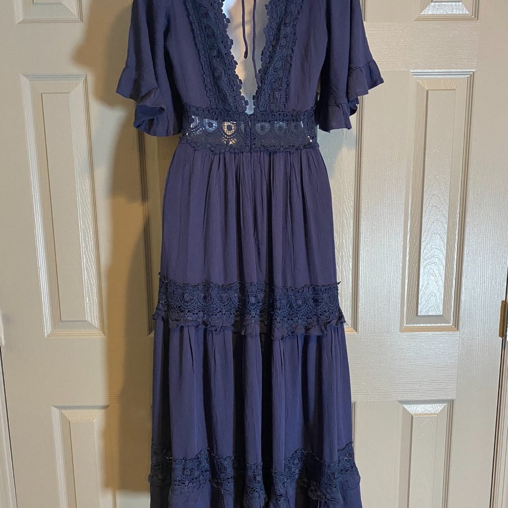 Here comes the Sun Navy MIDI Dress NWT - Picture 4 of 6